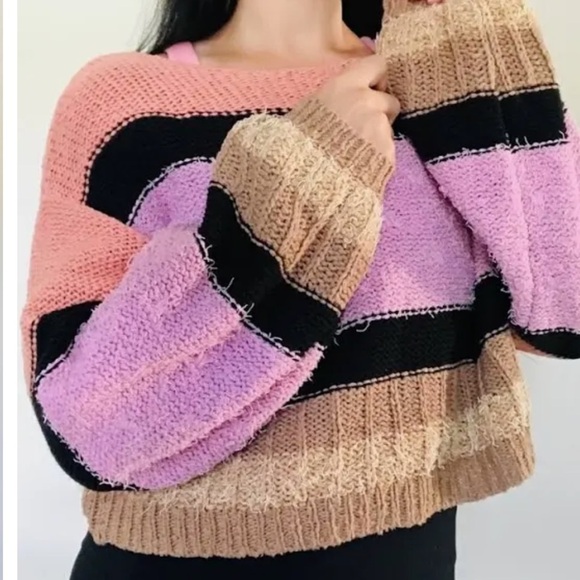 Urban Outfitters Beau Striped Boat Neck Sweater Small‎ - Picture 2 of 6